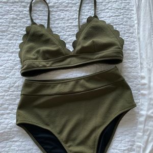 Cupshe Olive High waist bikini